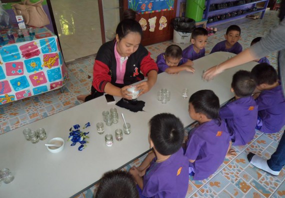 ภาพกิจกรรม คณะวิทยาศาสตร์และเทคโนโลยี จัดกิจกรรมพัฒนาทักษะทางด้านวิทยาศาสตร์สำหรับนักเรียนชั้นอนุบาล