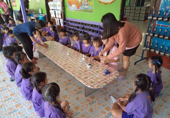 ภาพกิจกรรม คณะวิทยาศาสตร์และเทคโนโลยี จัดกิจกรรมพัฒนาทักษะทางด้านวิทยาศาสตร์สำหรับนักเรียนชั้นอนุบาล