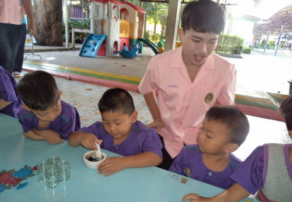 ภาพกิจกรรม คณะวิทยาศาสตร์และเทคโนโลยี จัดกิจกรรมพัฒนาทักษะทางด้านวิทยาศาสตร์สำหรับนักเรียนชั้นอนุบาล