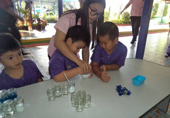 ภาพกิจกรรม คณะวิทยาศาสตร์และเทคโนโลยี จัดกิจกรรมพัฒนาทักษะทางด้านวิทยาศาสตร์สำหรับนักเรียนชั้นอนุบาล