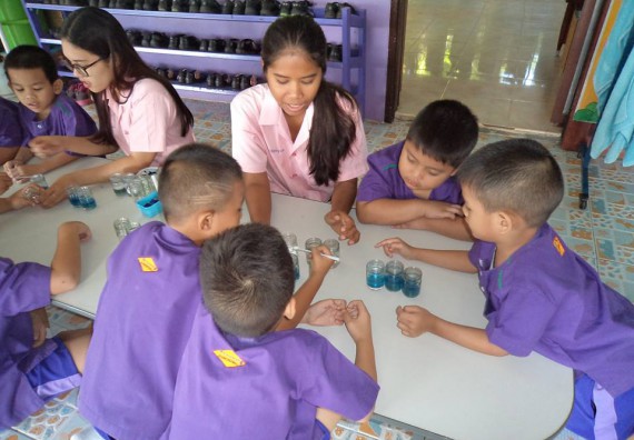 ภาพกิจกรรม คณะวิทยาศาสตร์และเทคโนโลยี จัดกิจกรรมพัฒนาทักษะทางด้านวิทยาศาสตร์สำหรับนักเรียนชั้นอนุบาล