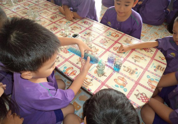 ภาพกิจกรรม คณะวิทยาศาสตร์และเทคโนโลยี จัดกิจกรรมพัฒนาทักษะทางด้านวิทยาศาสตร์สำหรับนักเรียนชั้นอนุบาล