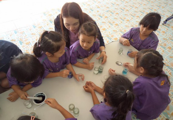 ภาพกิจกรรม คณะวิทยาศาสตร์และเทคโนโลยี จัดกิจกรรมพัฒนาทักษะทางด้านวิทยาศาสตร์สำหรับนักเรียนชั้นอนุบาล