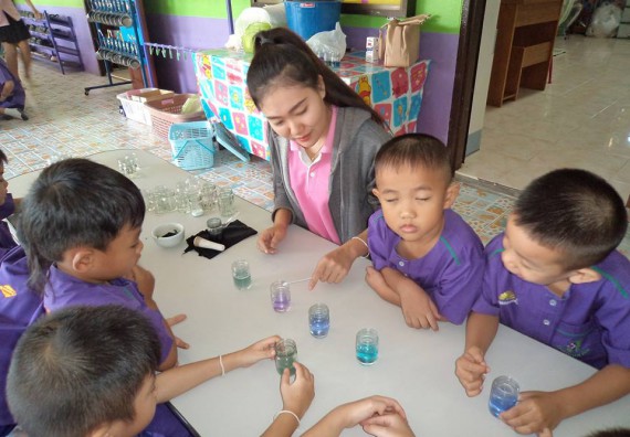 ภาพกิจกรรม คณะวิทยาศาสตร์และเทคโนโลยี จัดกิจกรรมพัฒนาทักษะทางด้านวิทยาศาสตร์สำหรับนักเรียนชั้นอนุบาล