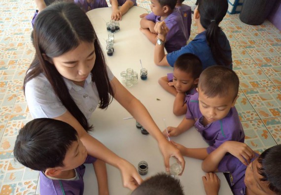 ภาพกิจกรรม คณะวิทยาศาสตร์และเทคโนโลยี จัดกิจกรรมพัฒนาทักษะทางด้านวิทยาศาสตร์สำหรับนักเรียนชั้นอนุบาล