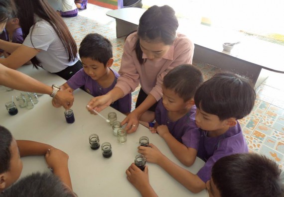 ภาพกิจกรรม คณะวิทยาศาสตร์และเทคโนโลยี จัดกิจกรรมพัฒนาทักษะทางด้านวิทยาศาสตร์สำหรับนักเรียนชั้นอนุบาล