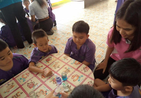 ภาพกิจกรรม คณะวิทยาศาสตร์และเทคโนโลยี จัดกิจกรรมพัฒนาทักษะทางด้านวิทยาศาสตร์สำหรับนักเรียนชั้นอนุบาล