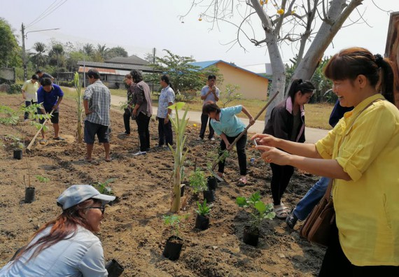 ภาพกิจกรรม โปรแกรมวิชาเกษตรศาสตร์ จัดการอบรม เรื่อง การขยายพันธุ์พืชและการปลูกพืชในหลุมพอเพียง