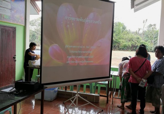 ภาพกิจกรรม โปรแกรมวิชาเกษตรศาสตร์ จัดการอบรม เรื่อง การขยายพันธุ์พืชและการปลูกพืชในหลุมพอเพียง