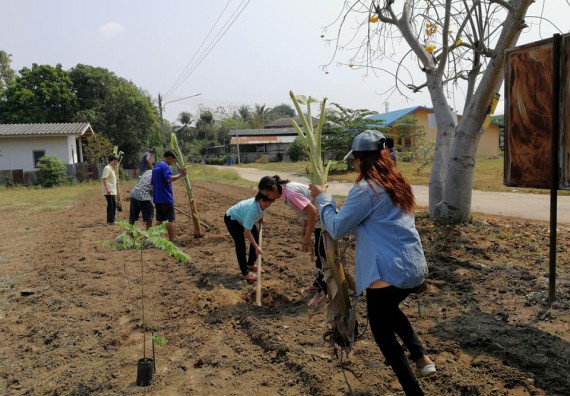ภาพกิจกรรม โปรแกรมวิชาเกษตรศาสตร์ จัดการอบรม เรื่อง การขยายพันธุ์พืชและการปลูกพืชในหลุมพอเพียง