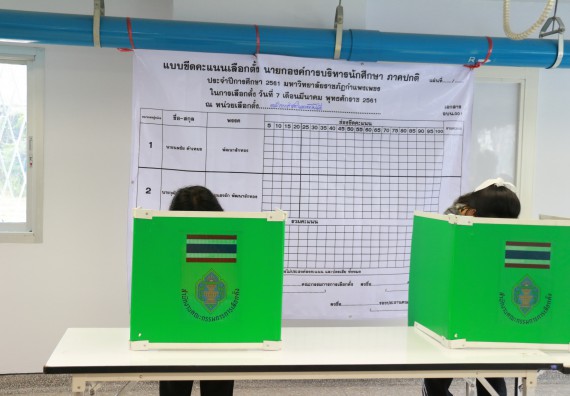 ภาพกิจกรรม สโมสรนักศึกษาคณะวิทยาศาสตร์และเทคโนโลยี จัดกิจกรรมเลือกตั้งนายกสโมสรนักศึกษาคณะวิทยาศาสตร์และเทคโนโลยี