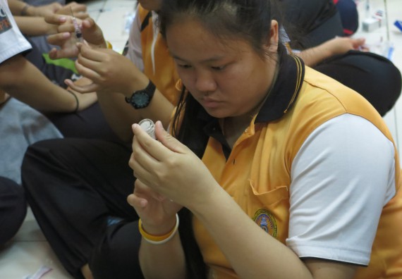 ภาพกิจกรรม โปรแกรมวิชาสาธารณสุขศาสตร์ จัดอบรมการฉีดยา