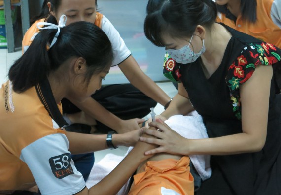 ภาพกิจกรรม โปรแกรมวิชาสาธารณสุขศาสตร์ จัดอบรมการฉีดยา