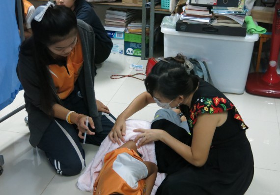 ภาพกิจกรรม โปรแกรมวิชาสาธารณสุขศาสตร์ จัดอบรมการฉีดยา