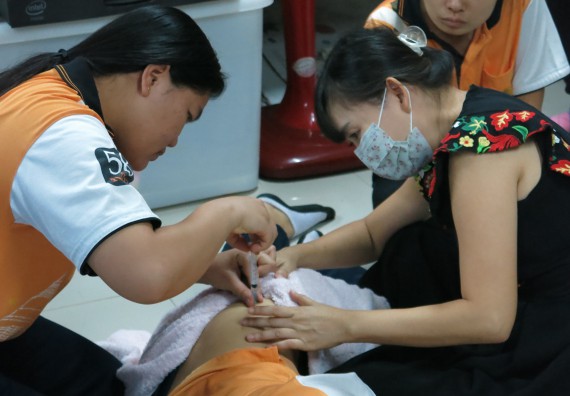 ภาพกิจกรรม โปรแกรมวิชาสาธารณสุขศาสตร์ จัดอบรมการฉีดยา