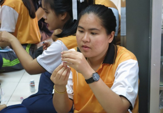 ภาพกิจกรรม โปรแกรมวิชาสาธารณสุขศาสตร์ จัดอบรมการฉีดยา