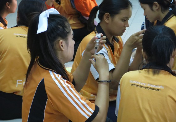 ภาพกิจกรรม โปรแกรมวิชาสาธารณสุขศาสตร์ จัดอบรมการฉีดยา