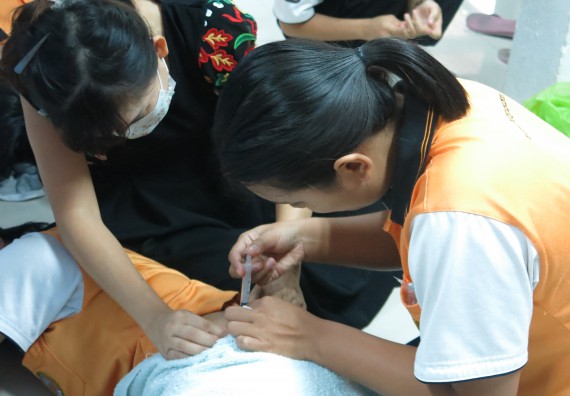 ภาพกิจกรรม โปรแกรมวิชาสาธารณสุขศาสตร์ จัดอบรมการฉีดยา