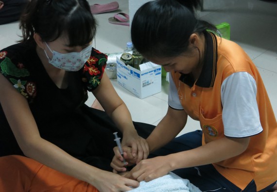 ภาพกิจกรรม โปรแกรมวิชาสาธารณสุขศาสตร์ จัดอบรมการฉีดยา