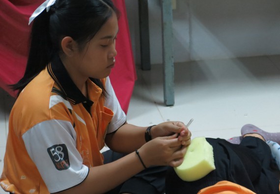 ภาพกิจกรรม โปรแกรมวิชาสาธารณสุขศาสตร์ จัดอบรมการฉีดยา