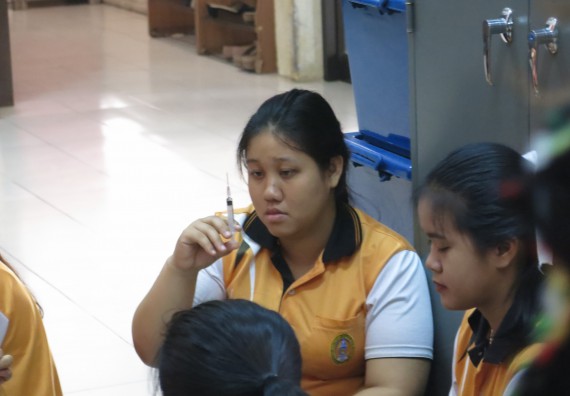 ภาพกิจกรรม โปรแกรมวิชาสาธารณสุขศาสตร์ จัดอบรมการฉีดยา