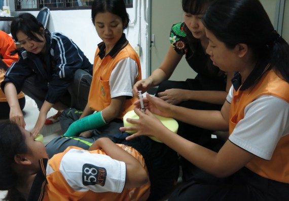 ภาพกิจกรรม โปรแกรมวิชาสาธารณสุขศาสตร์ จัดอบรมการฉีดยา