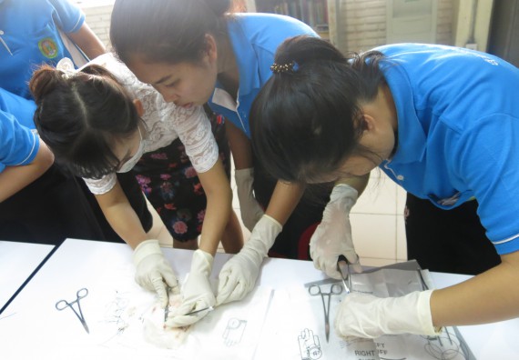 ภาพกิจกรรม โปรแกรมวิชาสาธารณสุขศาสตร์  อบรมการเย็บแผล ตัดไหม