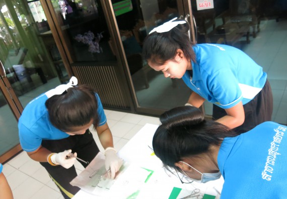 ภาพกิจกรรม โปรแกรมวิชาสาธารณสุขศาสตร์  อบรมการเย็บแผล ตัดไหม