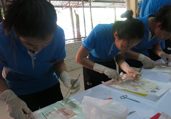 ภาพกิจกรรม โปรแกรมวิชาสาธารณสุขศาสตร์  อบรมการเย็บแผล ตัดไหม