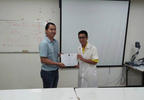 ภาพกิจกรรม โปรแกรมวิชาชีววิทยา จัดการอบรมเชิงปฏิบัติการ เรื่องการเพาะเลี้ยงเนื้อกล้วยไข่