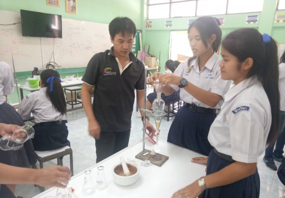 ภาพกิจกรรม โปรแกรมวิชาเคมี จัดการอบรมเชิงปฏิบัติการการทำโครงงานทางเคมีระดับชั้นมัธยมศึกษาตอนปลาย