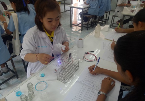 ภาพกิจกรรม โปรแกรมวิชาเคมี จัดการอบรมเชิงปฏิบัติการการทำโครงงานทางเคมีระดับชั้นมัธยมศึกษาตอนปลาย