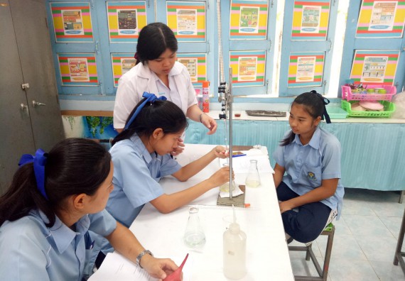 ภาพกิจกรรม โปรแกรมวิชาเคมี จัดการอบรมเชิงปฏิบัติการการทำโครงงานทางเคมีระดับชั้นมัธยมศึกษาตอนปลาย