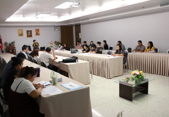 ภาพกิจกรรม คณะวิทยาศาสตร์และเทคโนโลยี จัดการประชุมจัดห้องเรียนตามรายวิชาสอนภาคปกติกำแพงเพชร ภาคเรียนที่ 1 ปีการศึกษา 2561