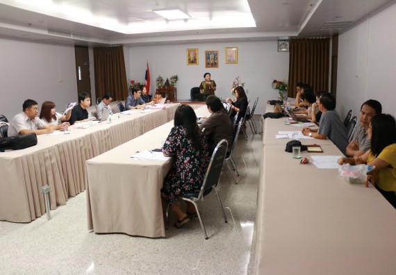 ภาพกิจกรรม คณะวิทยาศาสตร์และเทคโนโลยี จัดการประชุมจัดห้องเรียนตามรายวิชาสอนภาคปกติกำแพงเพชร ภาคเรียนที่ 1 ปีการศึกษา 2561