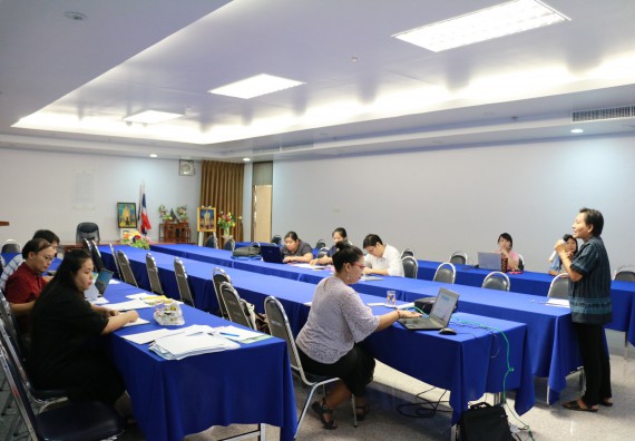 ภาพกิจกรรม คณะวิทยาศาสตร์และเทคโนโลยี จัดกิจกรรมการอบรมเชิงปฏิบัติการ เรื่อง การเขียนรายงานการประกันคุณภาพการศึกษาระดับหลักสูตร