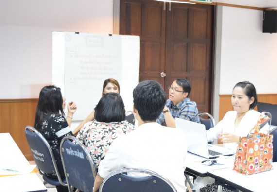 ภาพกิจกรรม คณะวิทยาศาสตร์และเทคโนโลยี เข้าร่วมอบรมการพัฒนาชุดโครงการวิจัยร่วมกับพี่เลี้ยงนักวิจัย