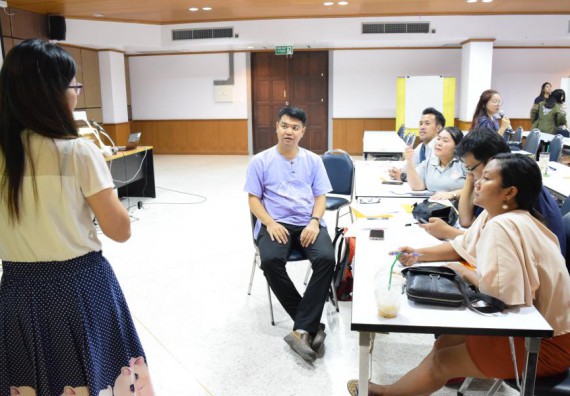 ภาพกิจกรรม คณะวิทยาศาสตร์และเทคโนโลยี เข้าร่วมอบรมการพัฒนาชุดโครงการวิจัยร่วมกับพี่เลี้ยงนักวิจัย