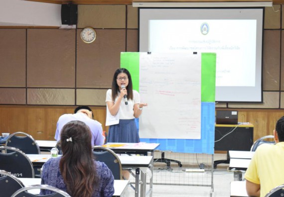 ภาพกิจกรรม คณะวิทยาศาสตร์และเทคโนโลยี เข้าร่วมอบรมการพัฒนาชุดโครงการวิจัยร่วมกับพี่เลี้ยงนักวิจัย