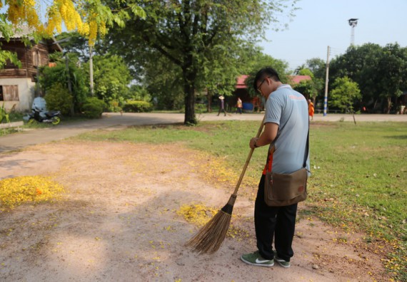 ภาพกิจกรรม คณะวิทยาศาสตร์และเทคโนโลยี เข้าร่วมกิจกรรมวันจิตอาสามหาวิทยาลัยไทย