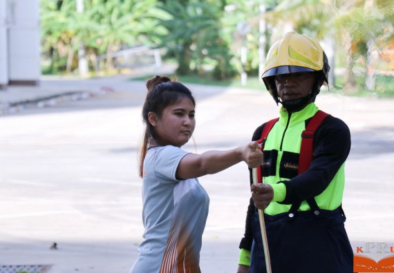 ภาพกิจกรรม คณะวิทยาศาสตร์และเทคโนโลยี เข้าร่วมโครงการป้องกันอัคคีภัยและบรรเทาสาธารณภัย
