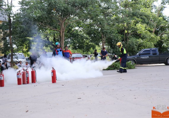 ภาพกิจกรรม คณะวิทยาศาสตร์และเทคโนโลยี เข้าร่วมโครงการป้องกันอัคคีภัยและบรรเทาสาธารณภัย