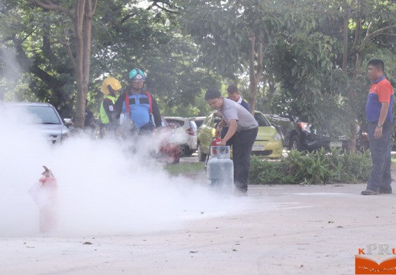 ภาพกิจกรรม คณะวิทยาศาสตร์และเทคโนโลยี เข้าร่วมโครงการป้องกันอัคคีภัยและบรรเทาสาธารณภัย