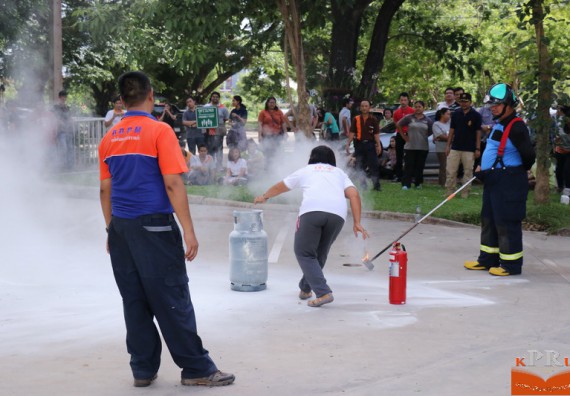 ภาพกิจกรรม คณะวิทยาศาสตร์และเทคโนโลยี เข้าร่วมโครงการป้องกันอัคคีภัยและบรรเทาสาธารณภัย