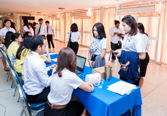 ภาพกิจกรรม สโมสรนักศึกษาคณะวิทยาศาสตร์และเทคโนโลยี จัดโครงการบริการนักศึกษาและศิษย์เก่า “กิจกรรมเตรียมความพร้อมเพื่อการทำงาน”