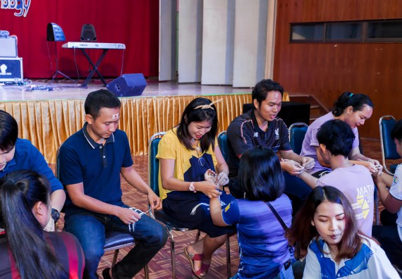 ภาพกิจกรรม สโมสรนักศึกษาคณะวิทยาศาสตร์และเทคโนโลยี จัดกิจกรรมสายสัมพันธ์น้อง-พี่ คณะวิทยาศาสตร์และเทคโนโลยี