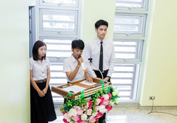 ภาพกิจกรรม สโมสรนักศึกษาคณะวิทยาศาสตร์และเทคโนโลยี จัดกิจกรรมไหว้ครู คณะวิทยาศาสตร์และเทคโนโลยี ประจำปี 2561