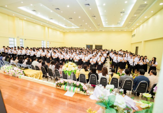 ภาพกิจกรรม สโมสรนักศึกษาคณะวิทยาศาสตร์และเทคโนโลยี จัดกิจกรรมไหว้ครู คณะวิทยาศาสตร์และเทคโนโลยี ประจำปี 2561