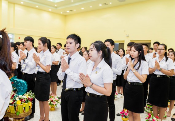 ภาพกิจกรรม สโมสรนักศึกษาคณะวิทยาศาสตร์และเทคโนโลยี จัดกิจกรรมไหว้ครู คณะวิทยาศาสตร์และเทคโนโลยี ประจำปี 2561