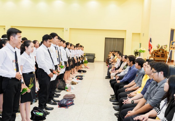 ภาพกิจกรรม สโมสรนักศึกษาคณะวิทยาศาสตร์และเทคโนโลยี จัดกิจกรรมไหว้ครู คณะวิทยาศาสตร์และเทคโนโลยี ประจำปี 2561